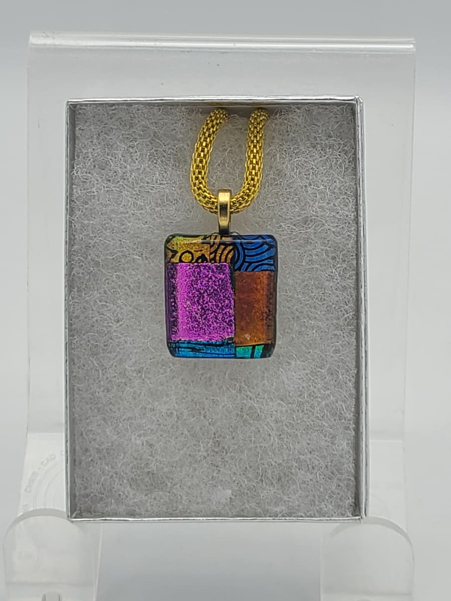 Necklace-Dichroic Quilt by Kathy Kollenburn 