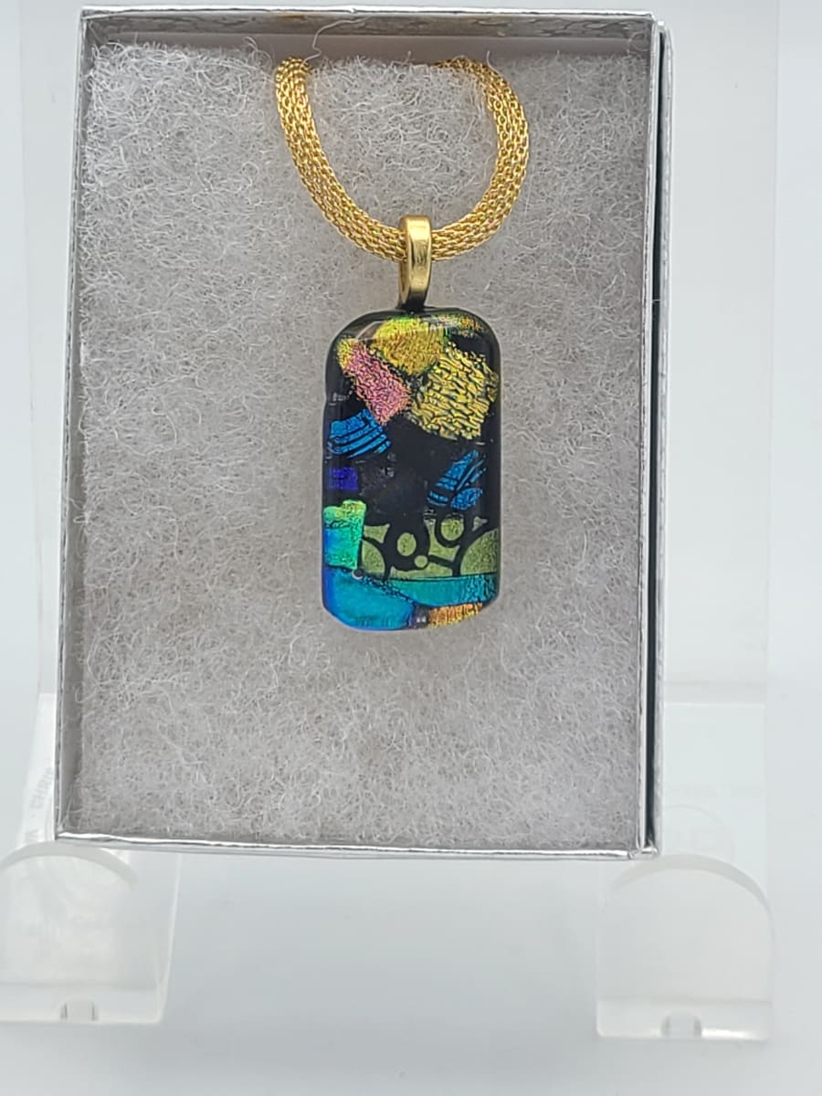 Necklace-Dichroic with Textures/Patterns by Kathy Kollenburn 