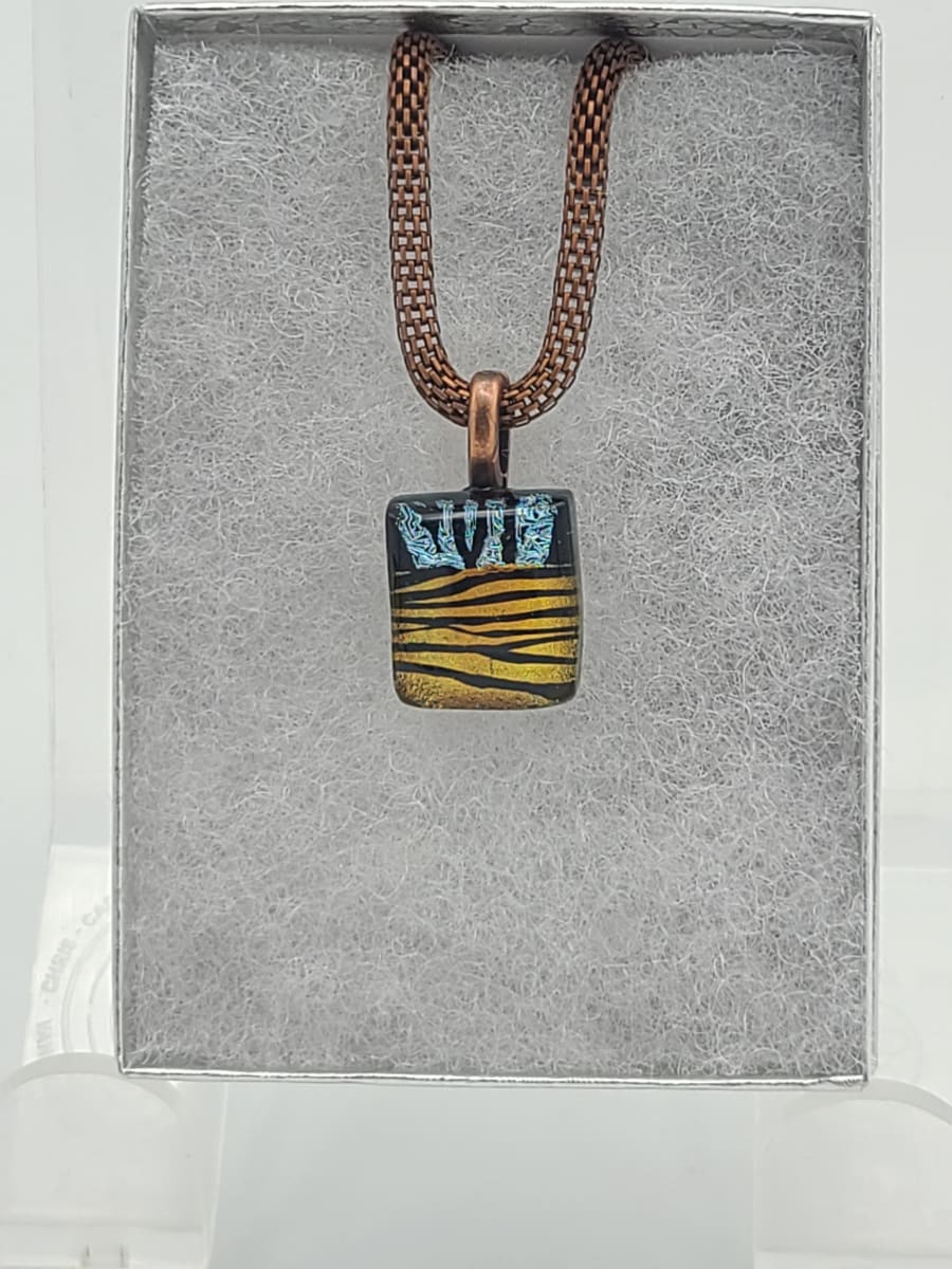 Necklace-Small Dichroic Stripes by Kathy Kollenburn 