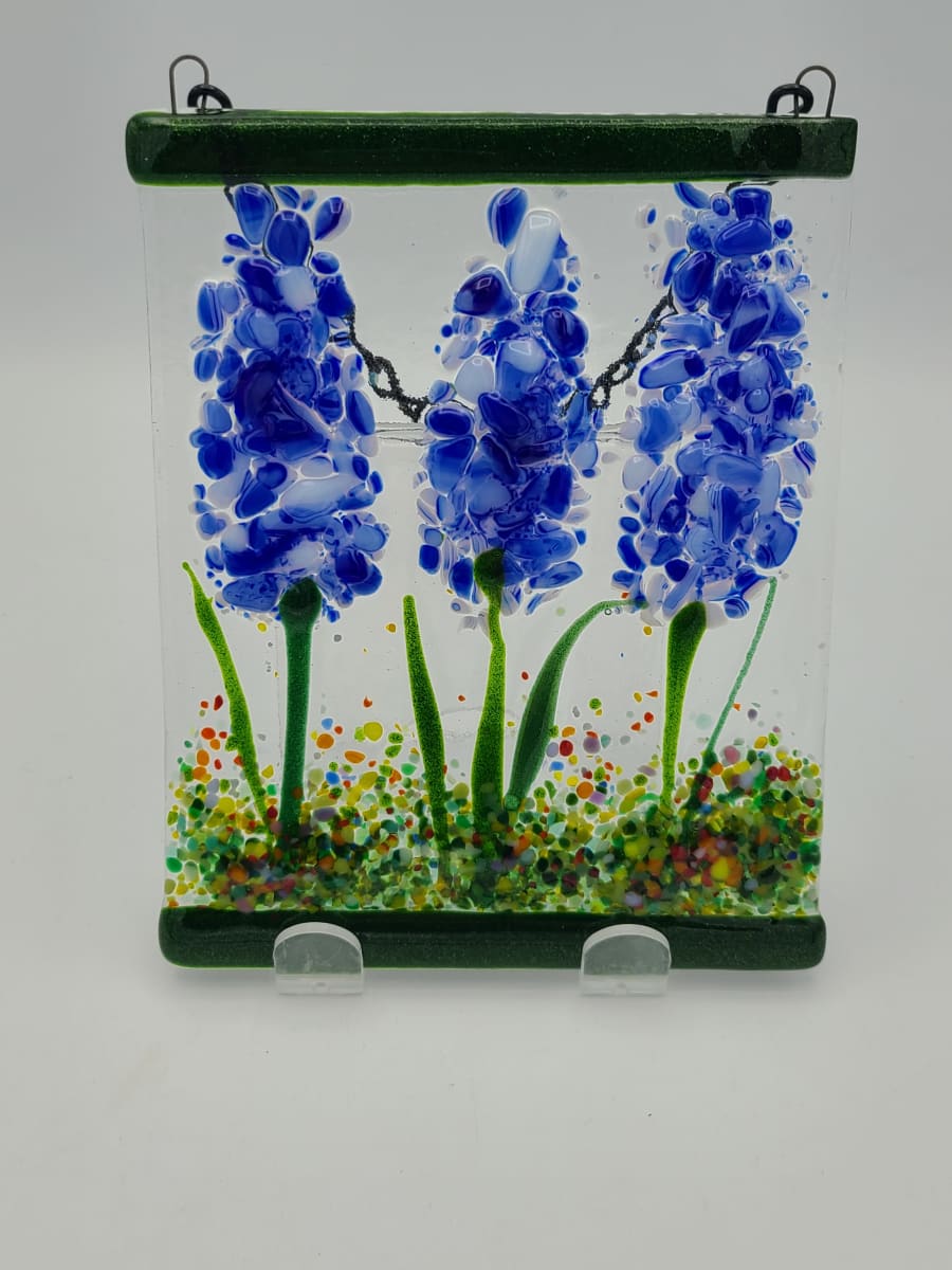 Garden Hanger-Blue Delphiniums by Kathy Kollenburn 