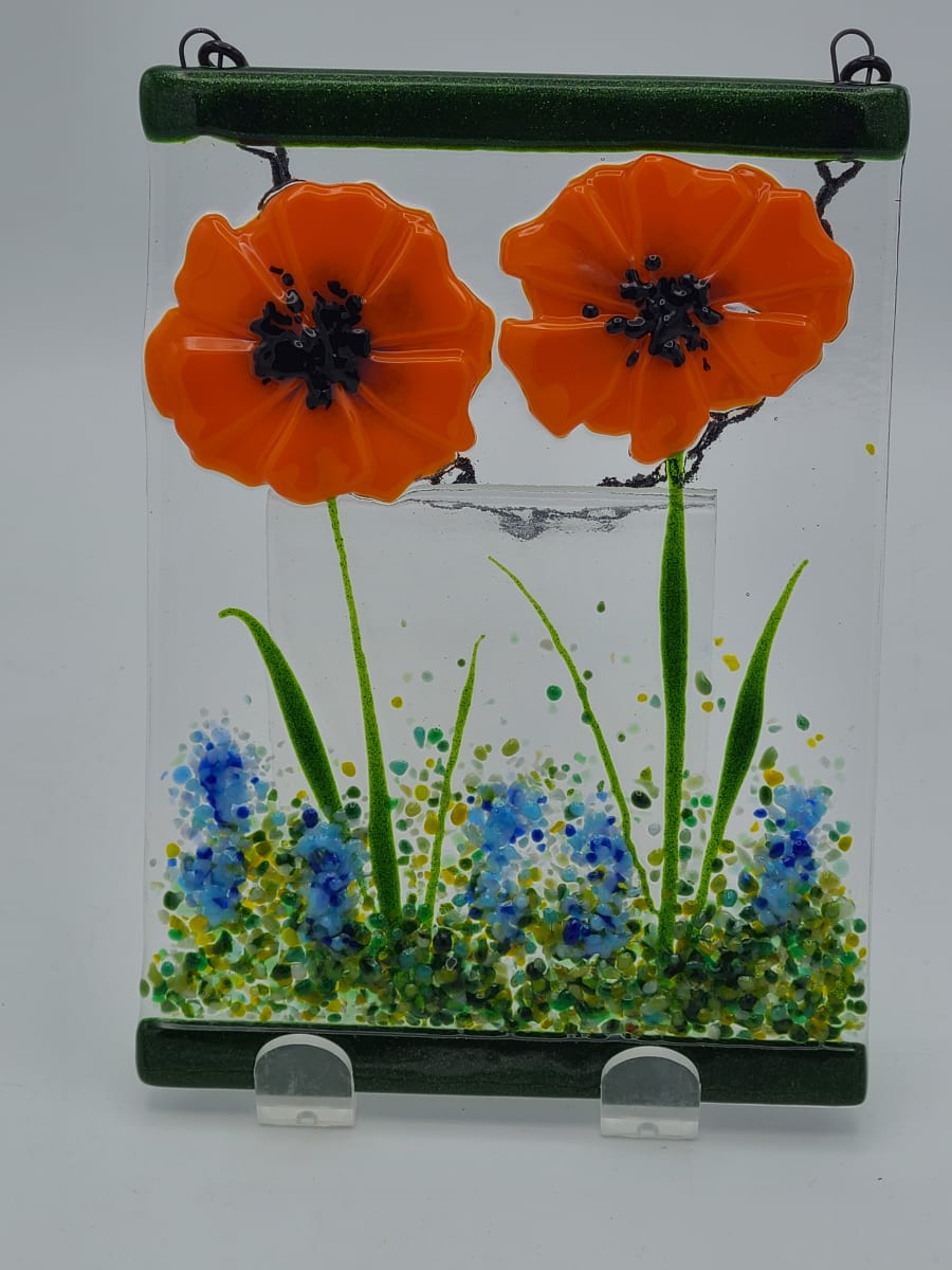 Garden Hanger-Orange Poppies by Kathy Kollenburn 