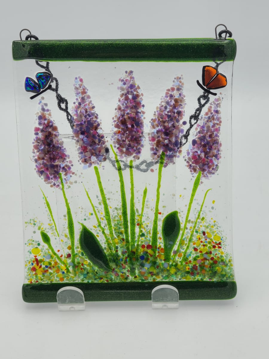 Garden Hanger-Lavender with Butterflies by Kathy Kollenburn 