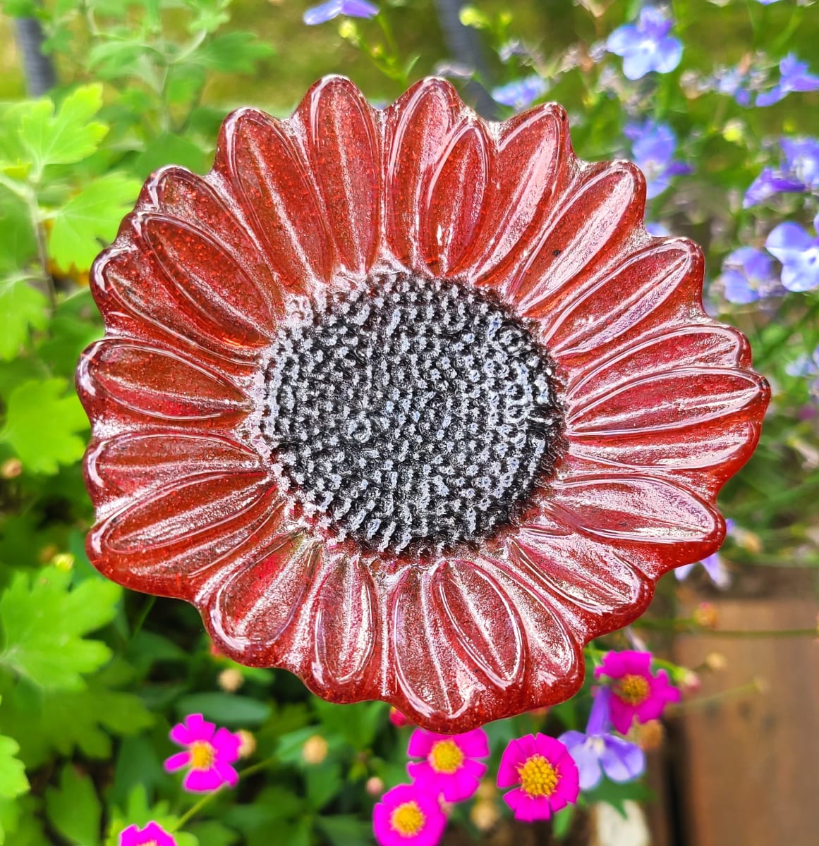 Plant Pick-Large Sunflower in Ruby Red by Kathy Kollenburn 