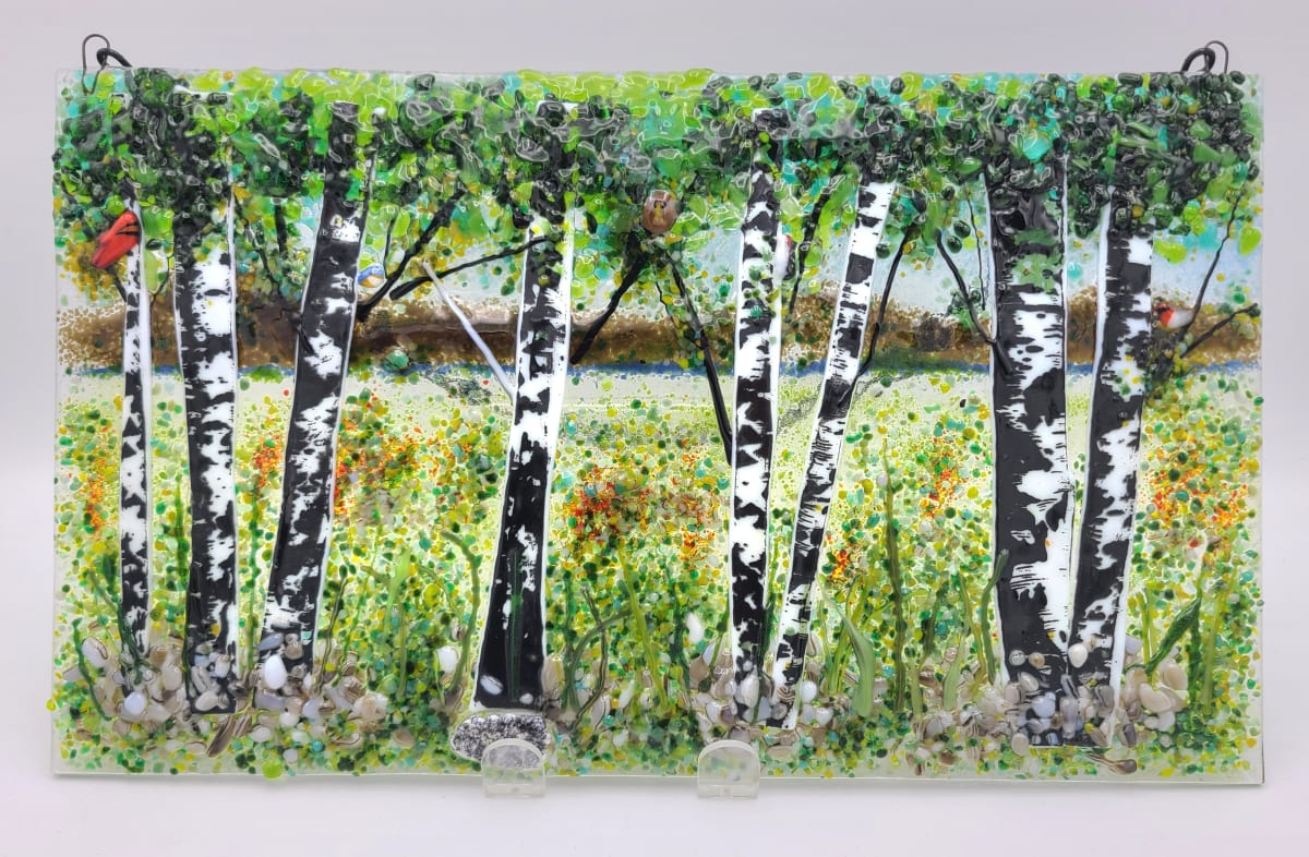 Garden Hanger-Birch Trees by Kathy Kollenburn 