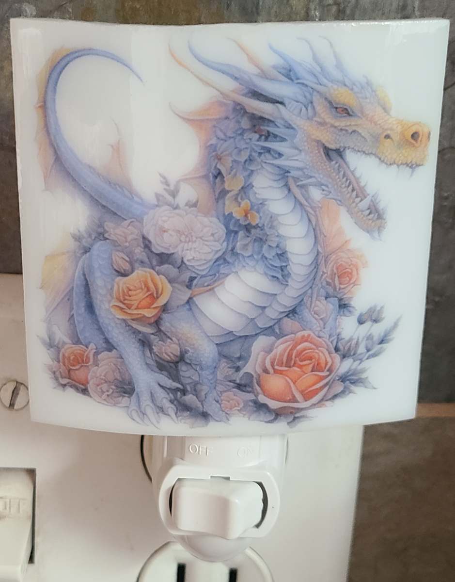 Nightlight-Flower Dragon by Kathy Kollenburn 