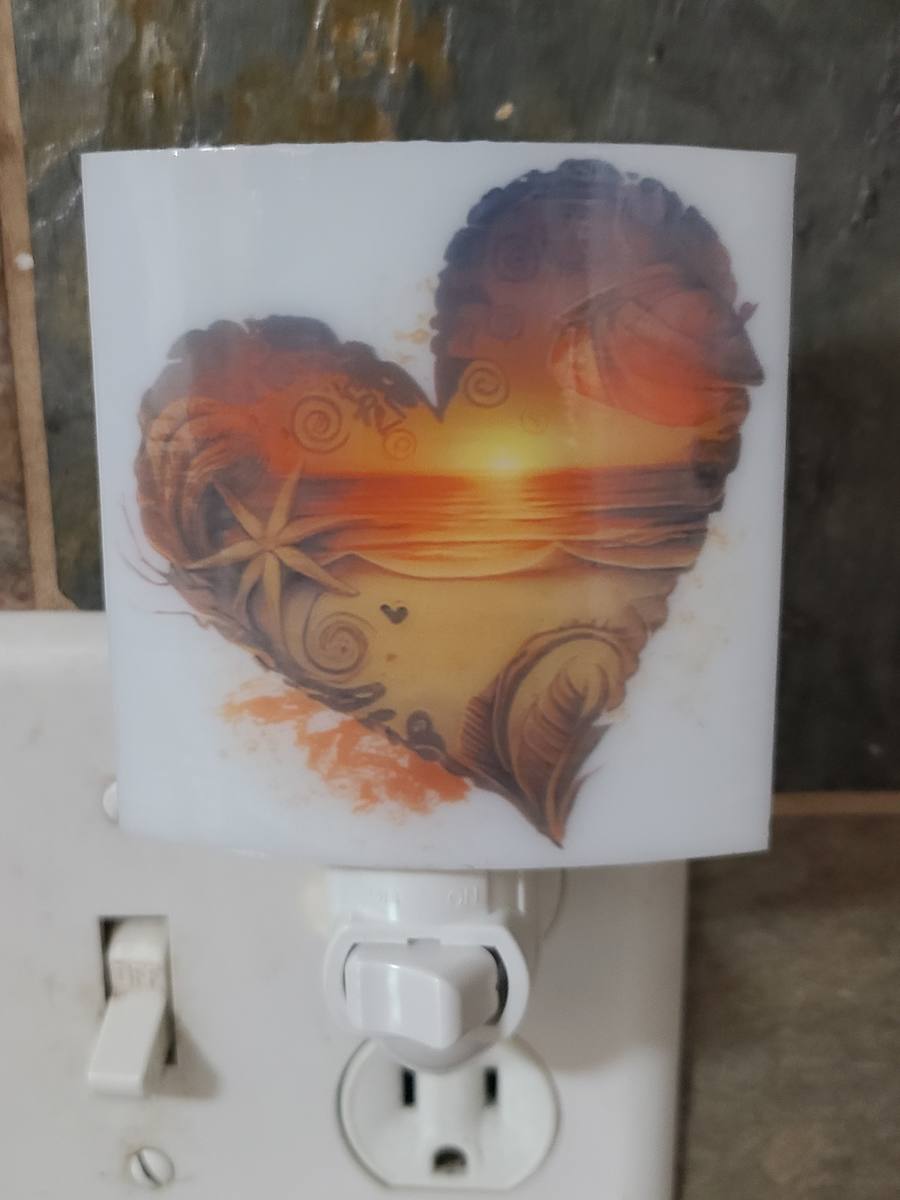 NIghtlight-Beach Love Sunset by Kathy Kollenburn 