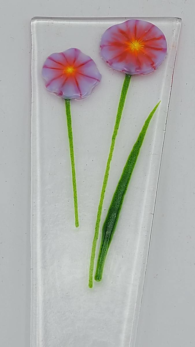 Plant Stake-Pink Flowers by Kathy Kollenburn 