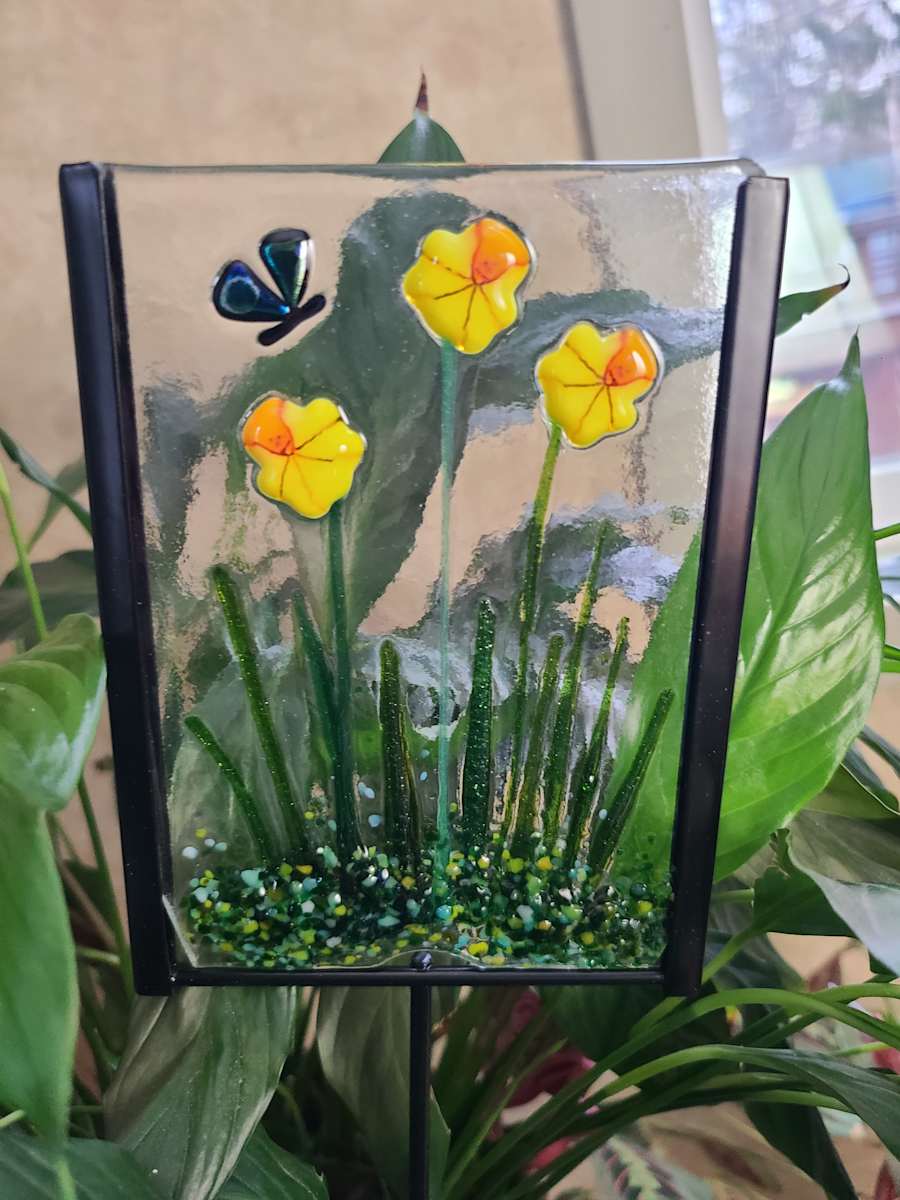 Garden Stake-Daffodils by Kathy Kollenburn 