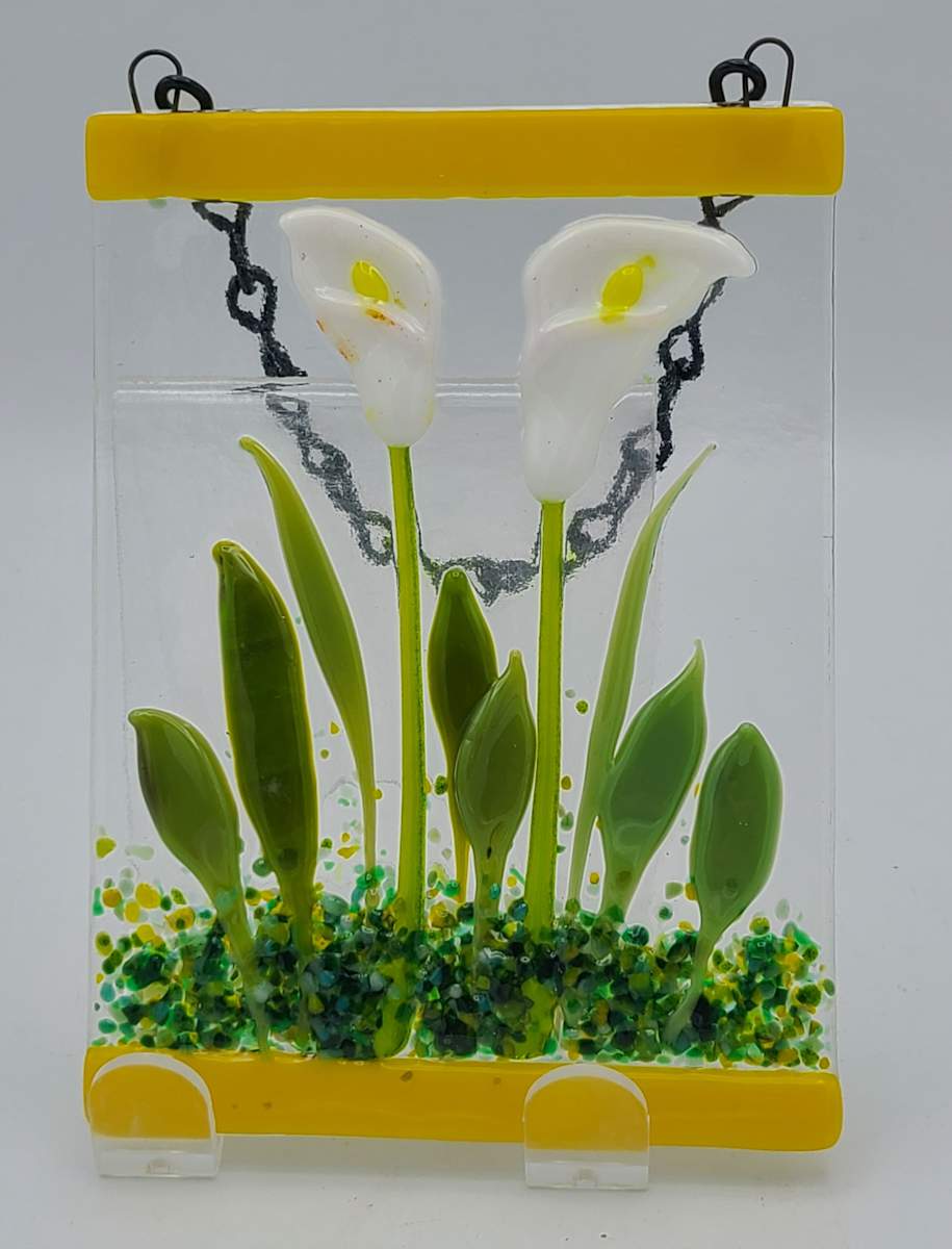 Garden Hanger-White Calla Lilies by Kathy Kollenburn 