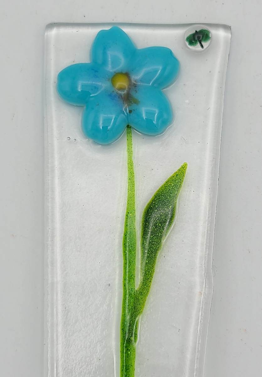 Plant Stake-Turquoise Daisy by Kathy Kollenburn 