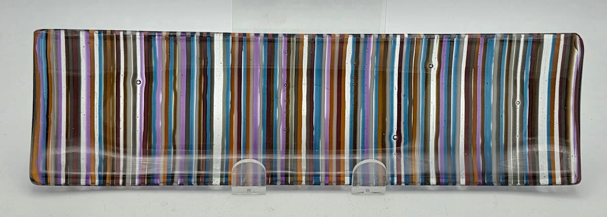 Long Tray in Earthy Stripes by Kathy Kollenburn 