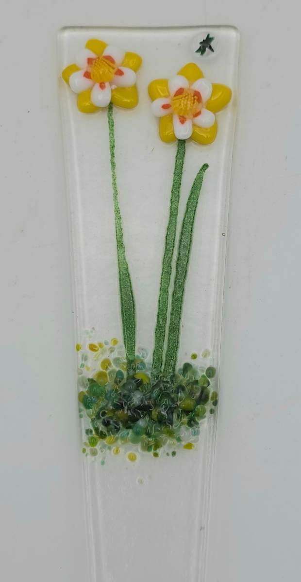 Plant Stake-Yellow Columbine by Kathy Kollenburn 