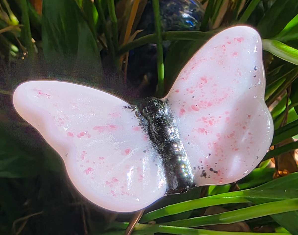 Plant Pick-Butterfly, Small in Pinks by Kathy Kollenburn 