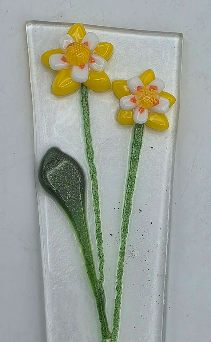 Plant Stake-Yellow Columbine by Kathy Kollenburn 