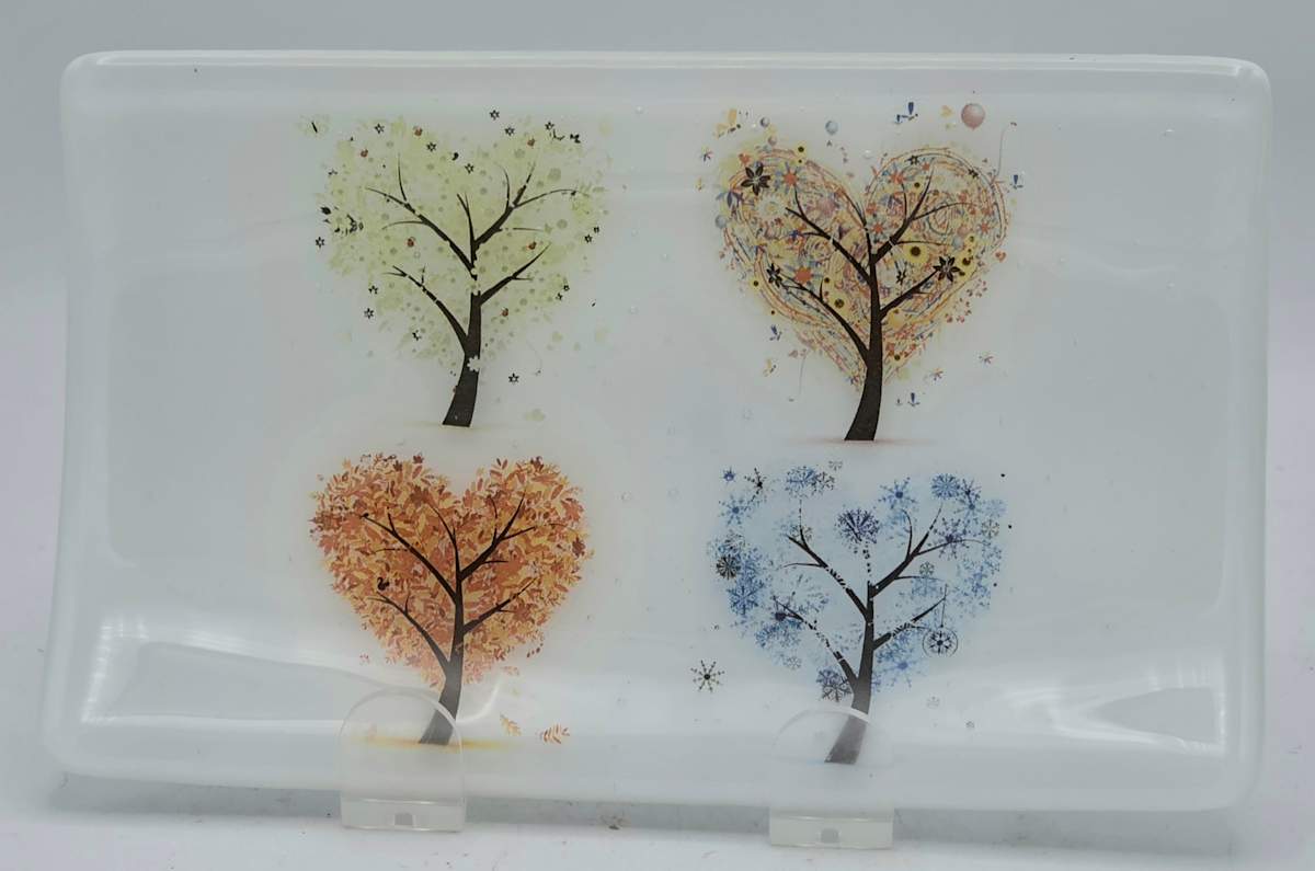 Tray with 4 Seasons by Kathy Kollenburn 