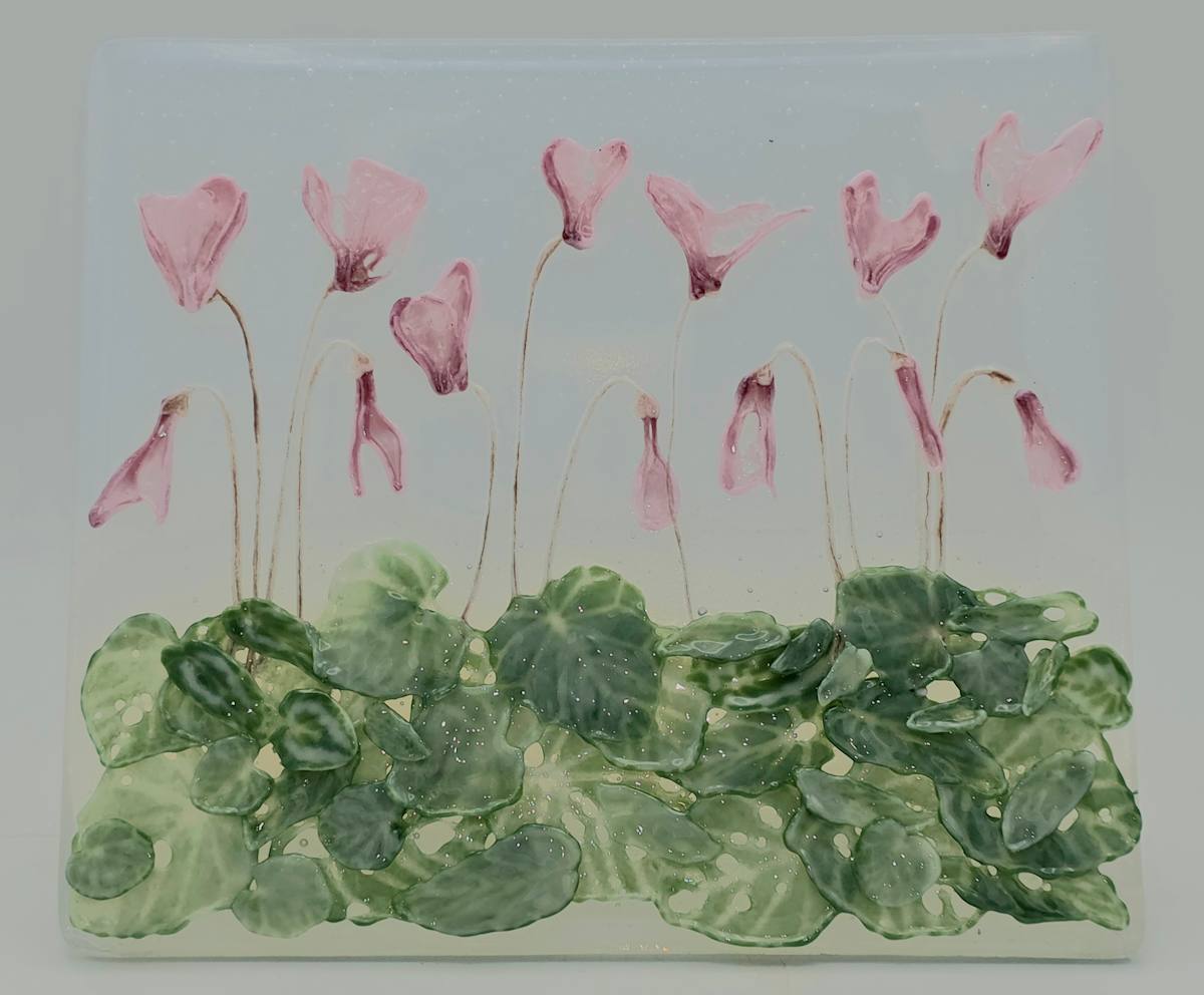Stand-Up, Cyclamen Panel by Kathy Kollenburn, Image 1.
