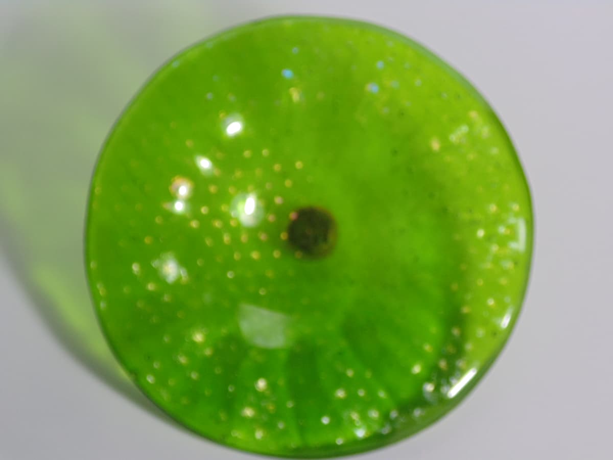 Bird Feeder-Green with irid pattern by Kathy Kollenburn, Image 1.
