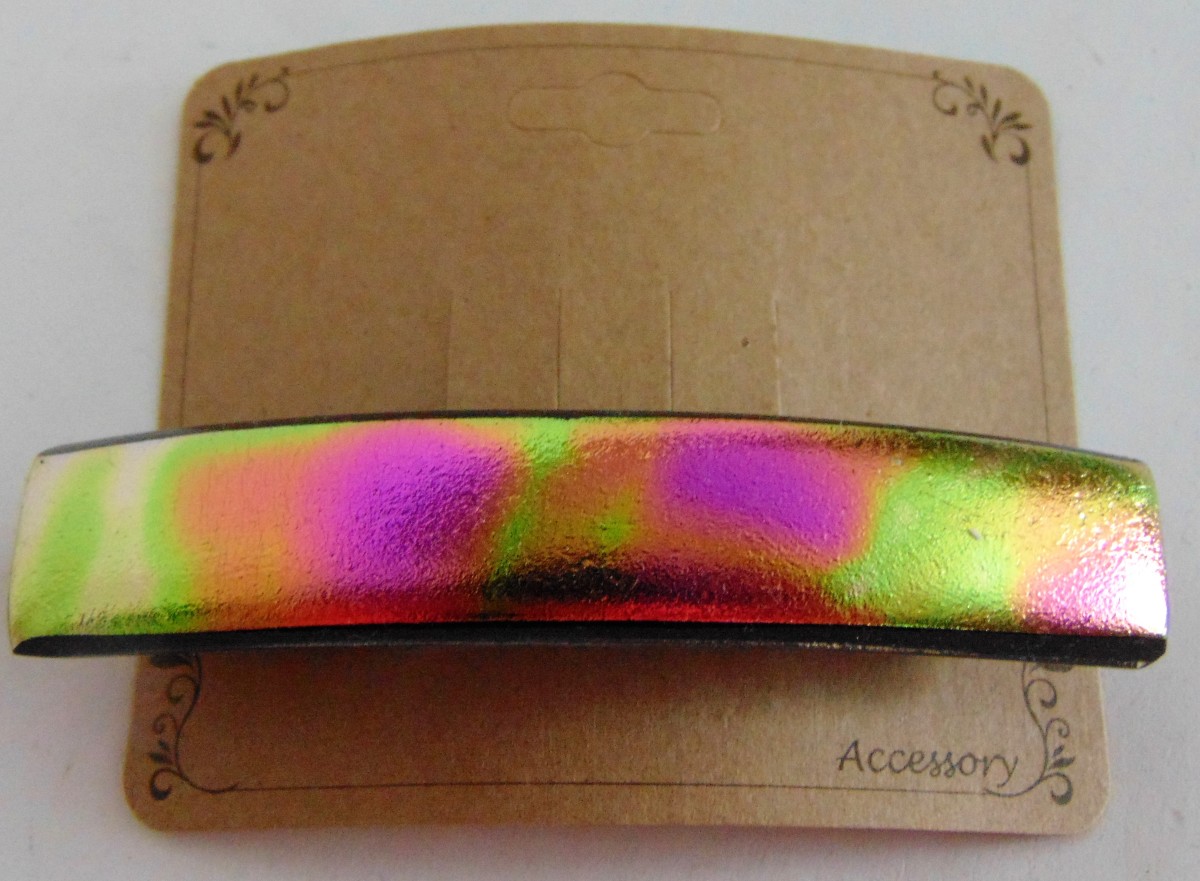 Barrette, Dichro-Gold/Pink, Uncapped by Kathy Kollenburn 