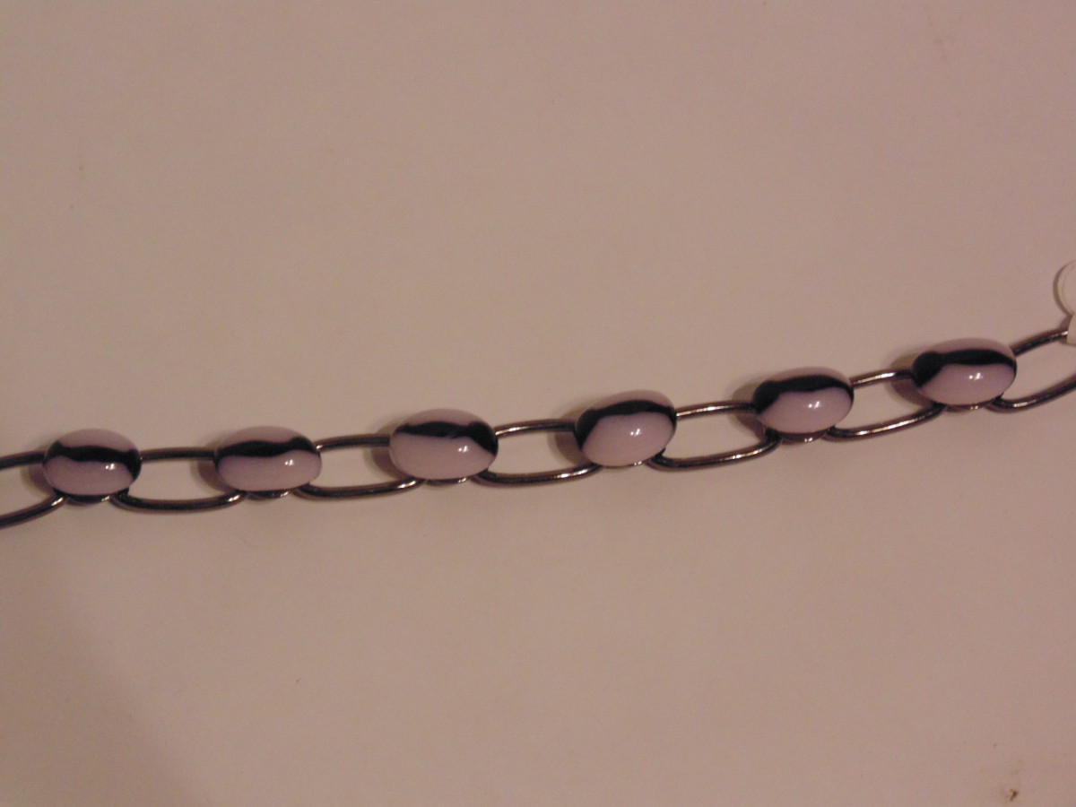 Nugget Bracelet-Pink/Black by Kathy Kollenburn 