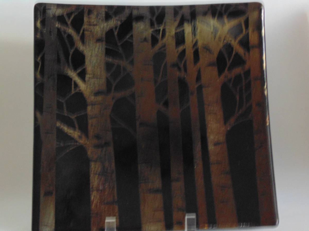 Birch tree low slump platter by Kathy Kollenburn, Image 1.