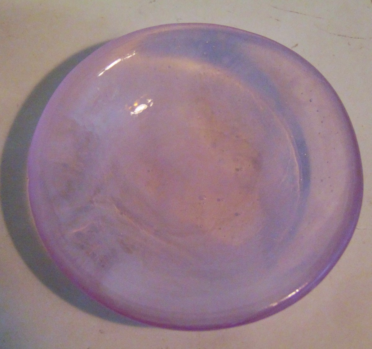 Small Bowl-Pink Tint with White Streaky by Kathy Kollenburn 