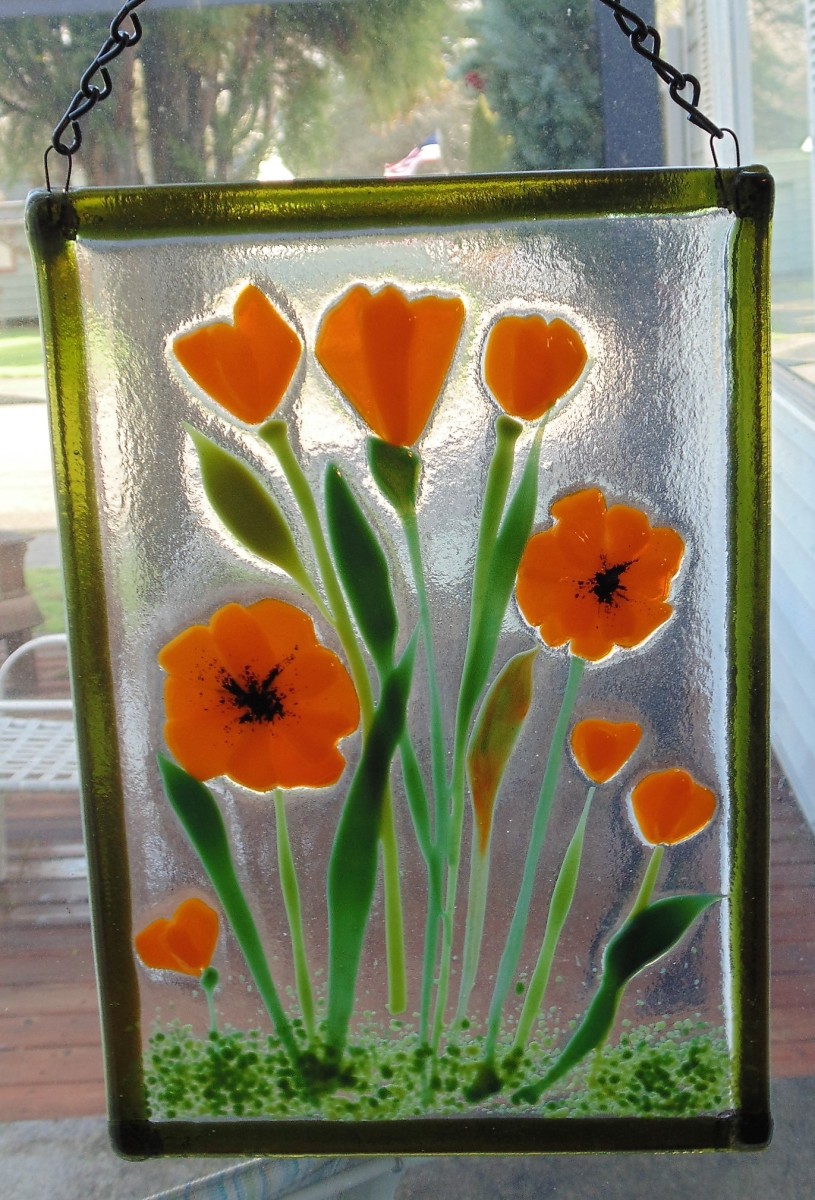 Garden Hanger-Orange Poppies by Kathy Kollenburn 