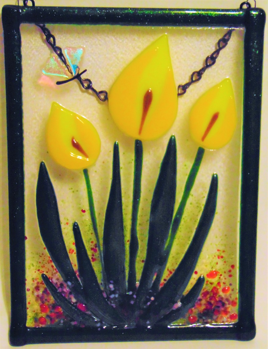 Garden Hanger-Yellow Calla Lillies by Kathy Kollenburn 