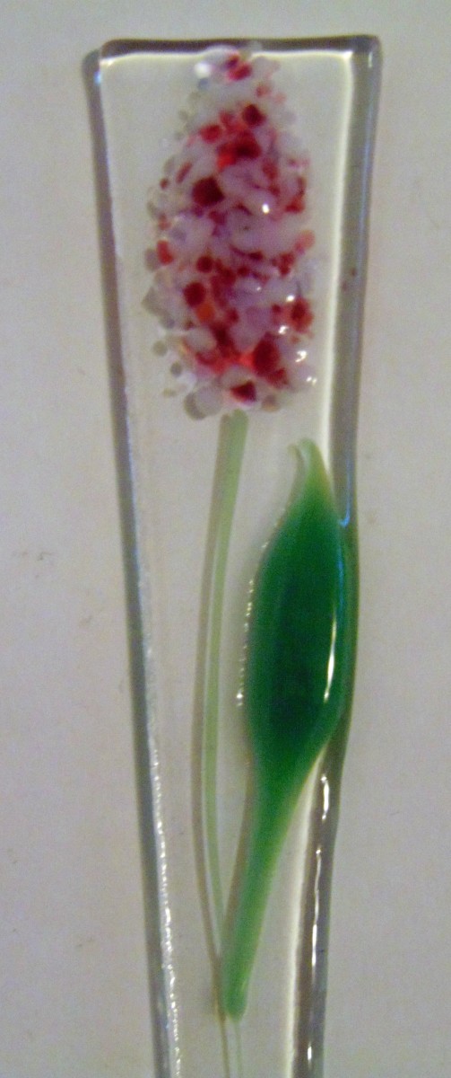 Plant Stake-Pink Delphinium by Kathy Kollenburn 