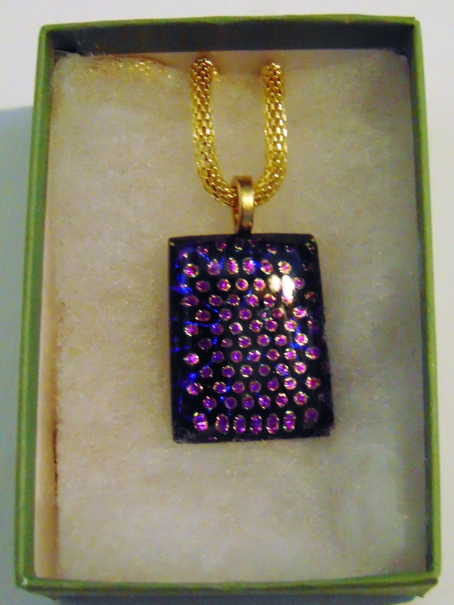 Necklace-Dichro Dots by Kathy Kollenburn 