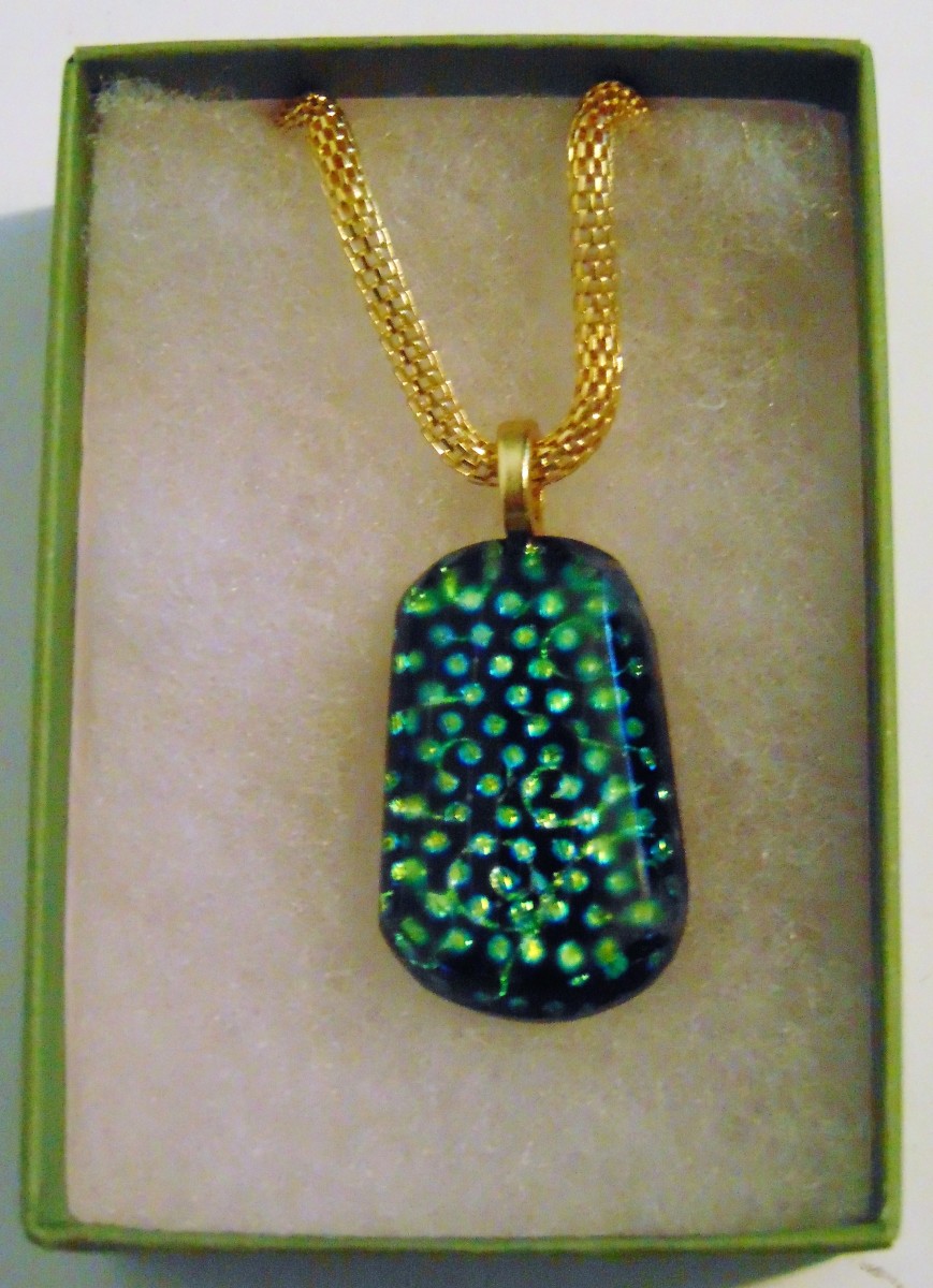 Necklace-Dichroic Dots by Kathy Kollenburn 