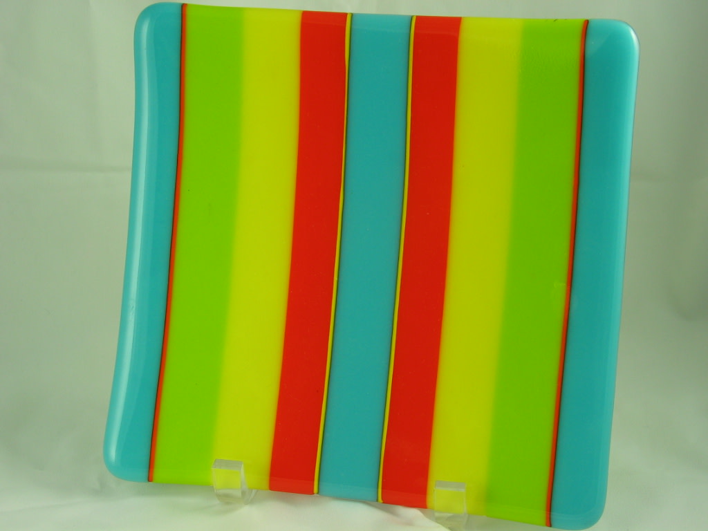 Sushi Plate-Bright Colors by Kathy Kollenburn 