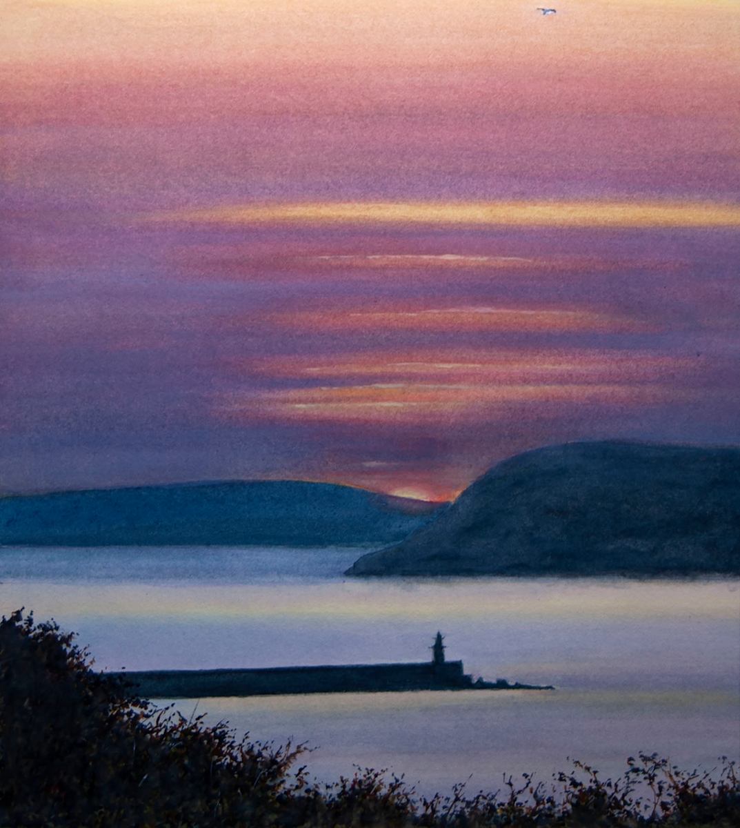 Fishguard Harbour Sunset by Barry Woodman, Image 1.