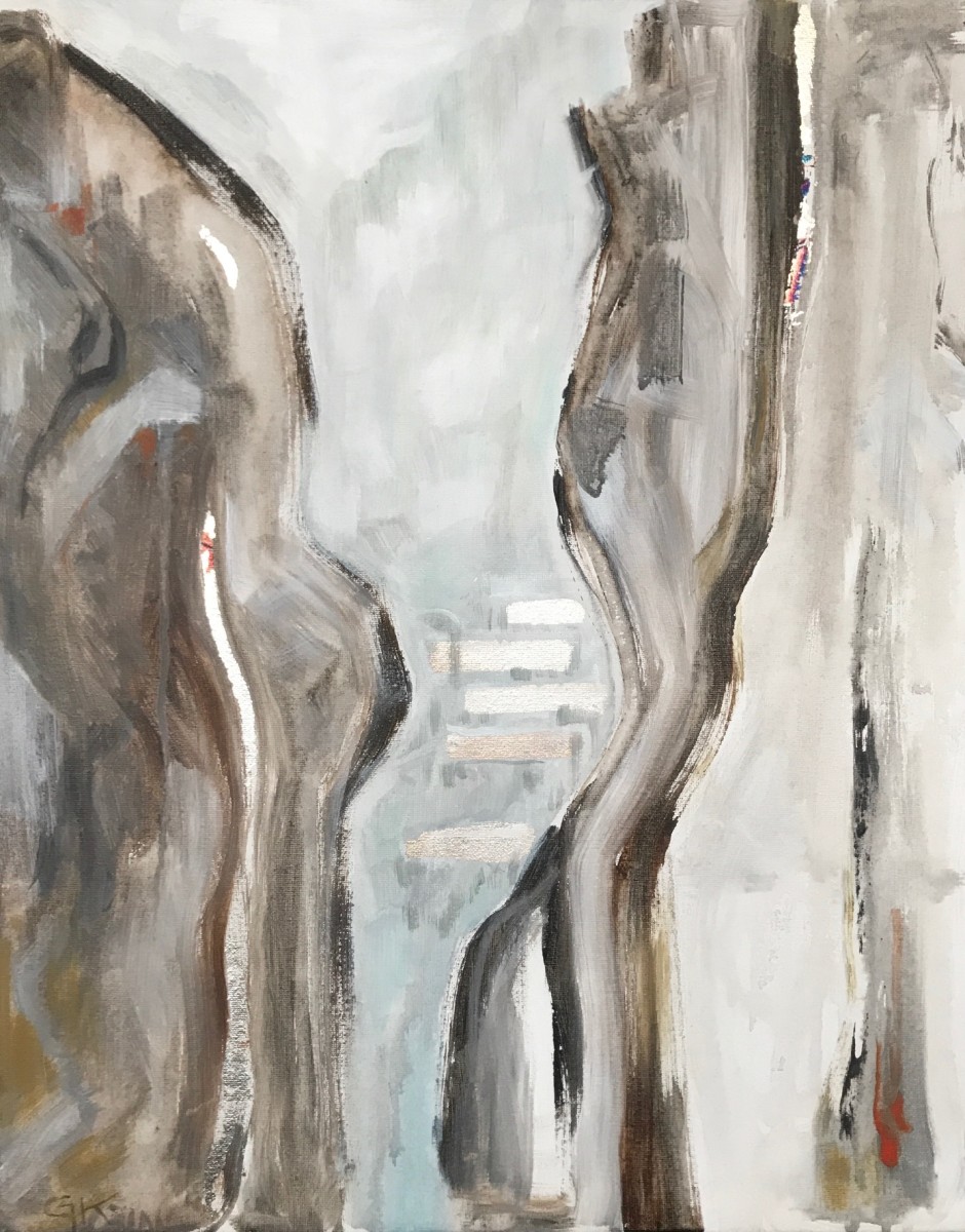 Waterfall with Silver by Greta Krueger 