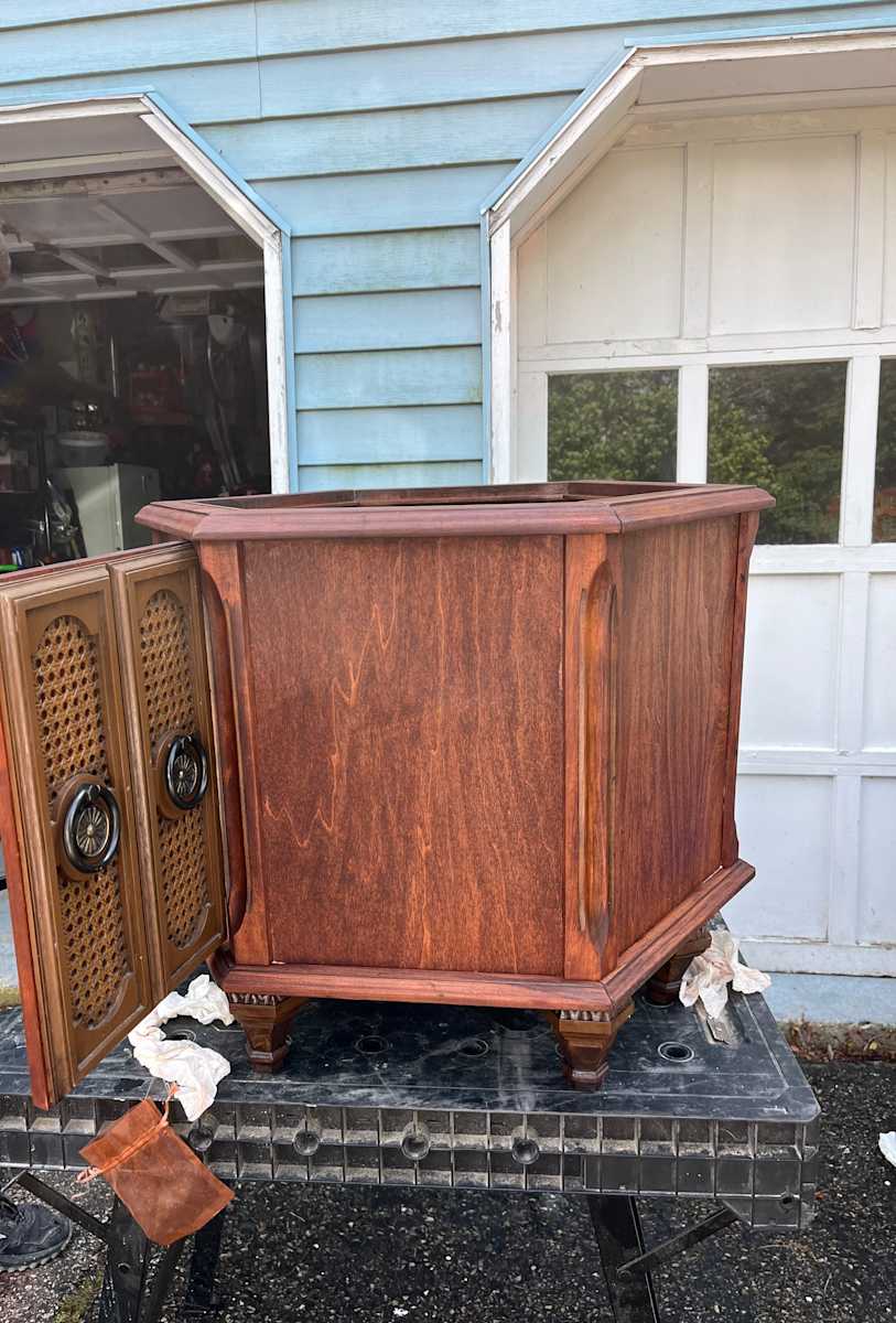 Refinished Side Table by Riley Wallace, Image 1.