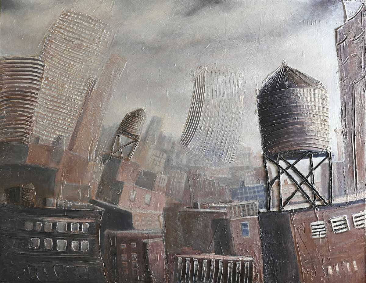 Woven Sky, Bending Towers by Sandra M.  Mucha, Image 1.