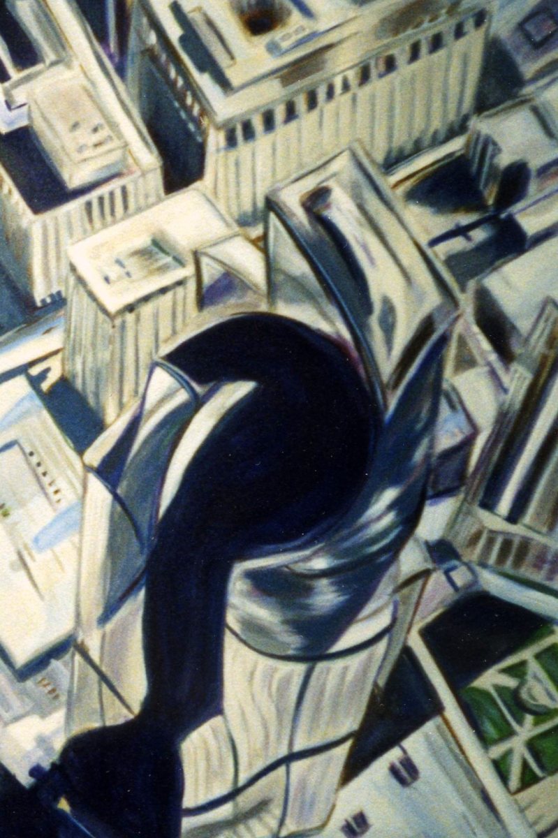 Symphony of Quiet Angles by Artist: Sandra Mucha  Image: Where geometry meets silence in a gentle city pause.