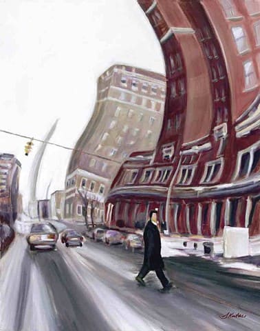 Red Brick Towers by Artist: Sandra Mucha 