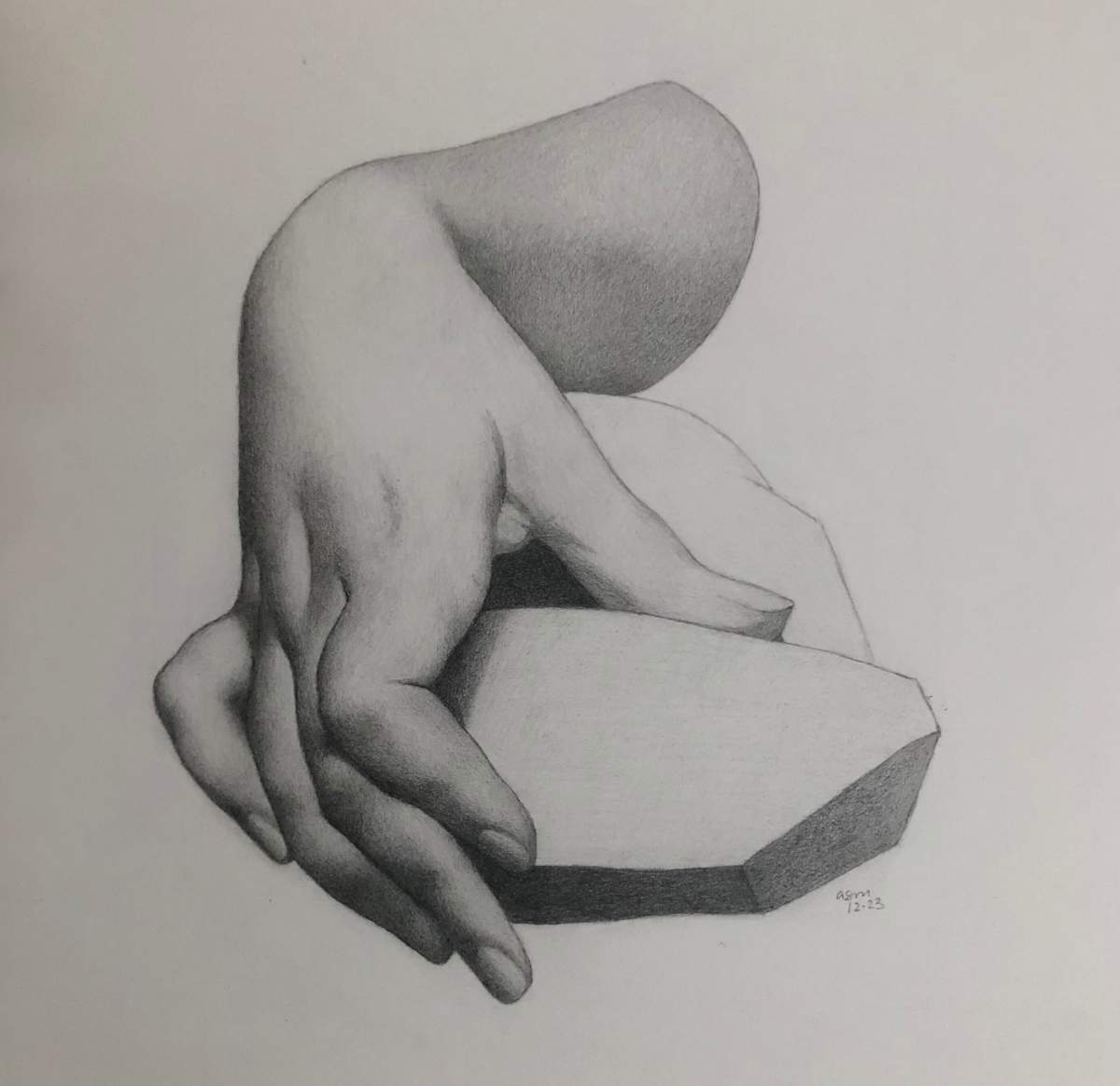 Bargue Plate—Hand by Amy Mills, Image 1.