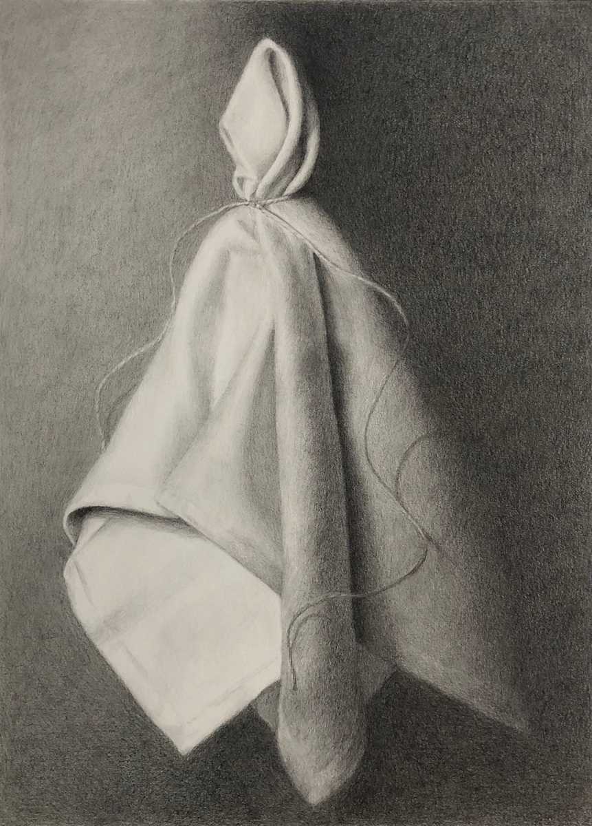 Napkin in Graphite by Amy Mills, Image 1.