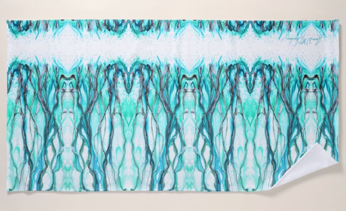 "Entwined in the Line" -Beach Towel by Laura McClanahan 