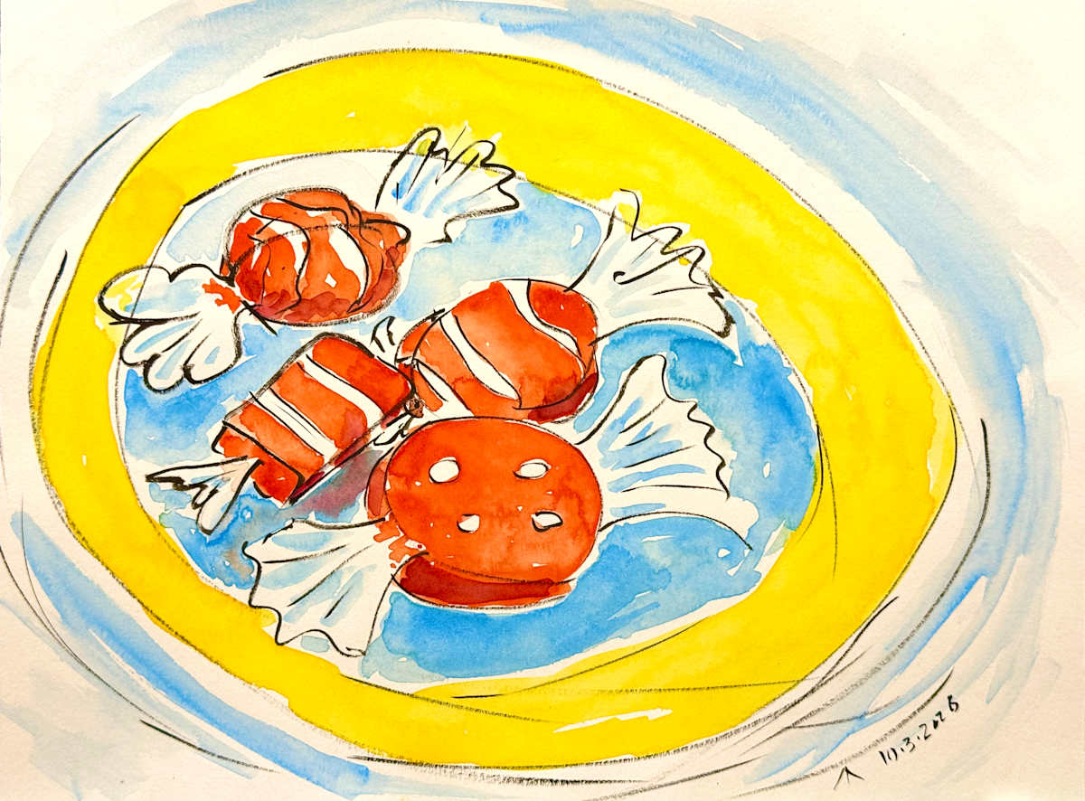 Four Glass Sweets by Martin Briggs, Image 1.