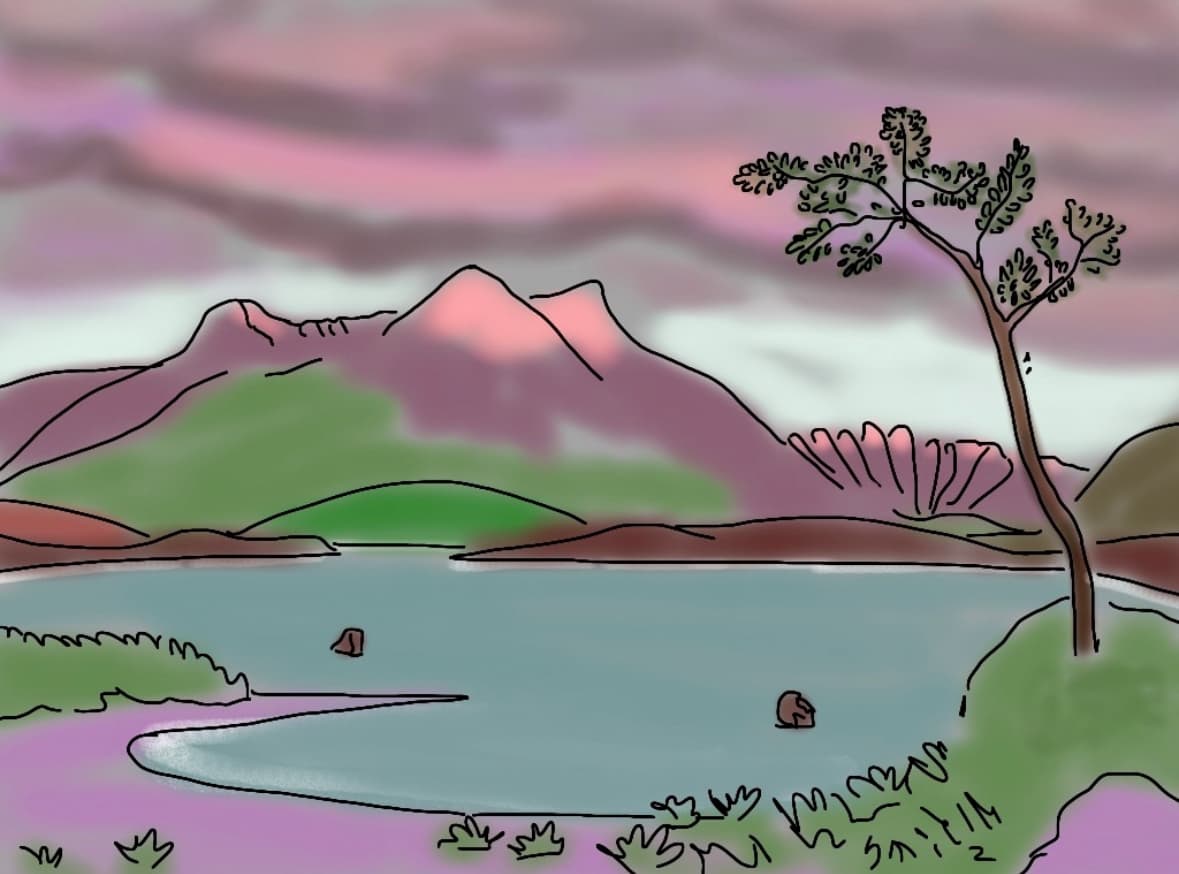 Arenig Fawr, Style 2, (after James Dickson Innes) by Martin Briggs 