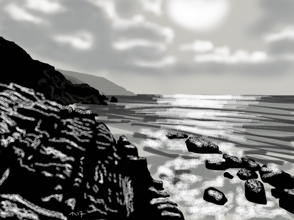 At the End of the Beach by Martin Briggs 