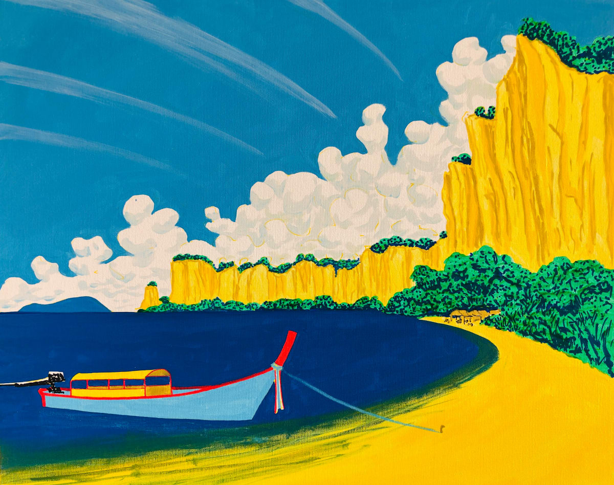 Landscape with Beach Cafe by Martin Briggs 