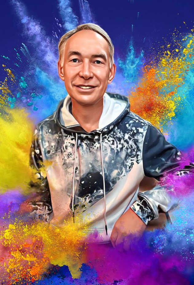 Self Portrait with a Splash of Colour by Martin Briggs 
