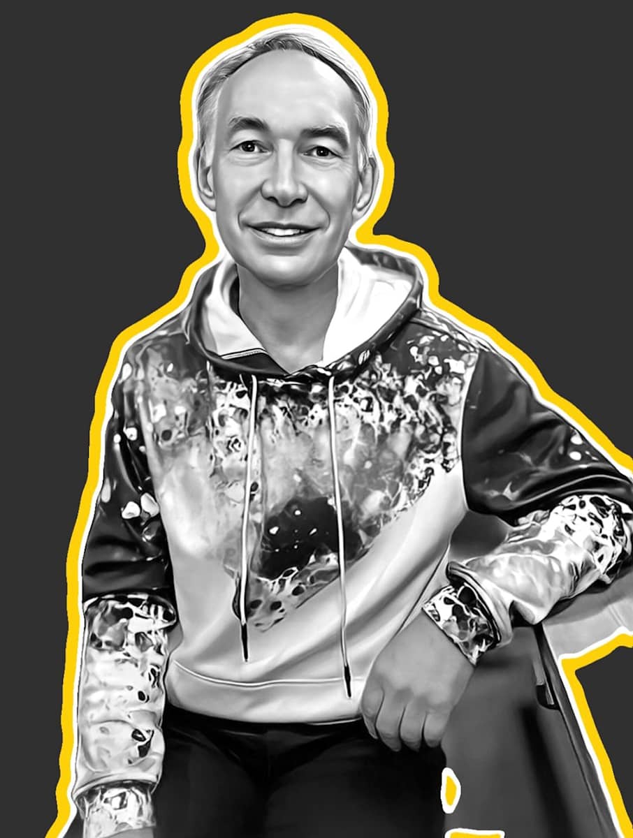 Self Portrait with a Yellow Outline by Martin Briggs 