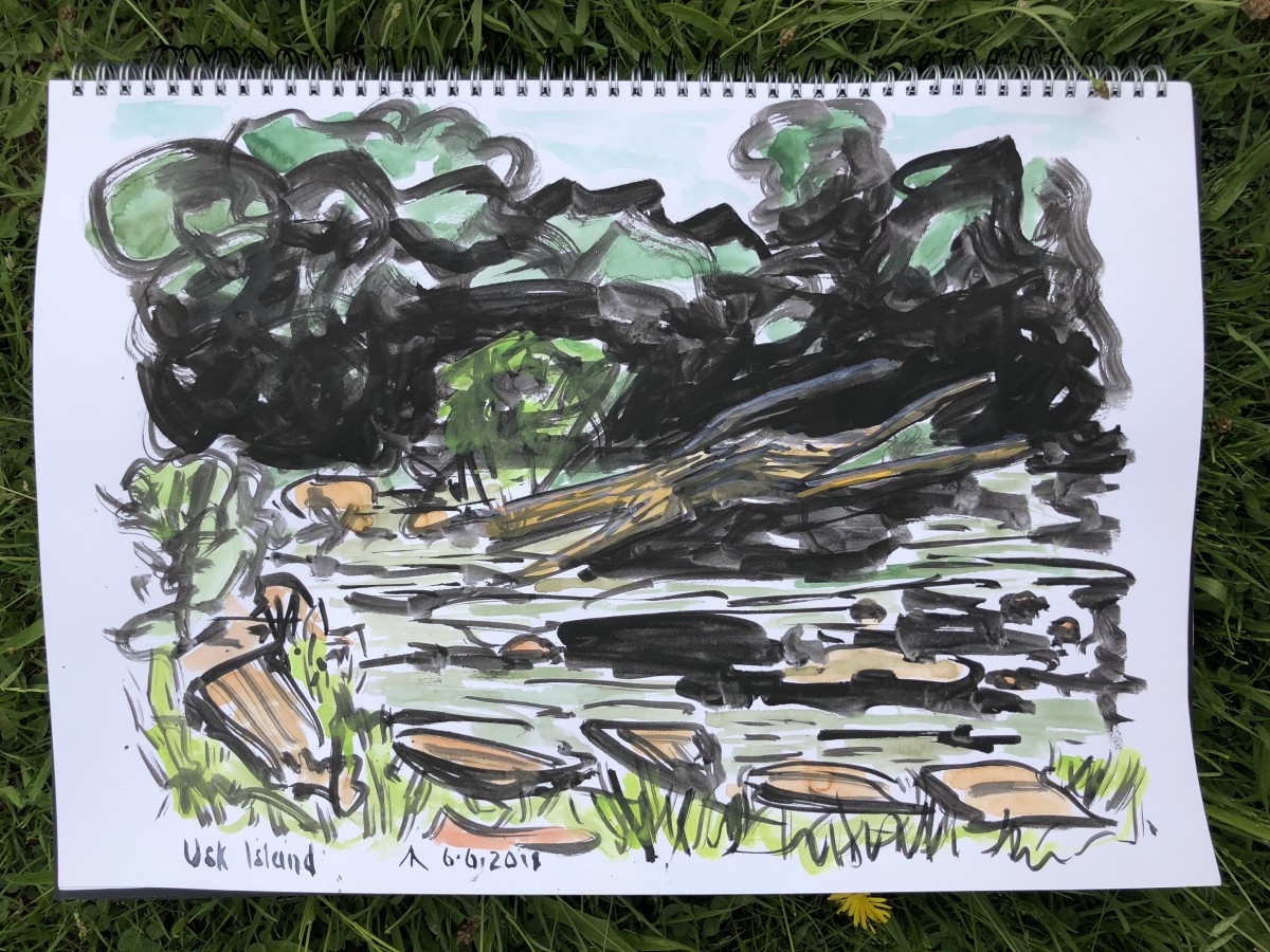 Usk Island by Martin Briggs 