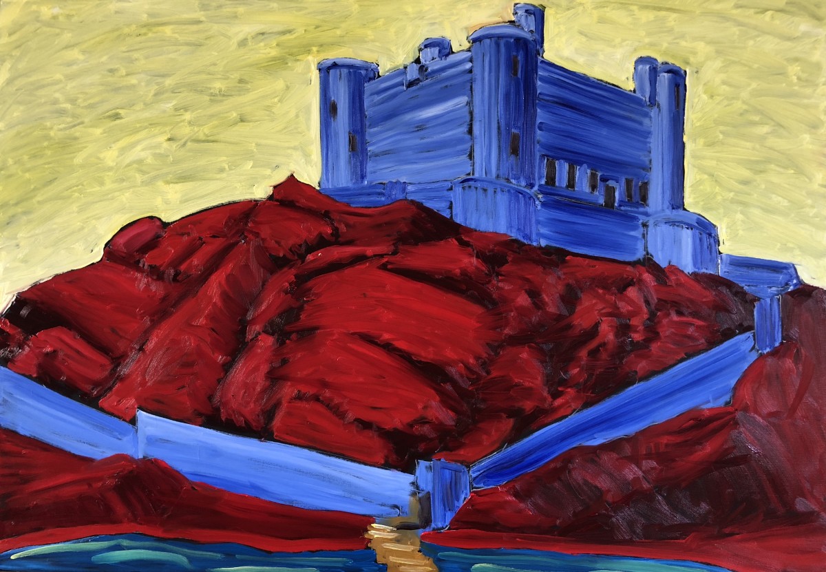 Harlech in Blue by Martin Briggs 