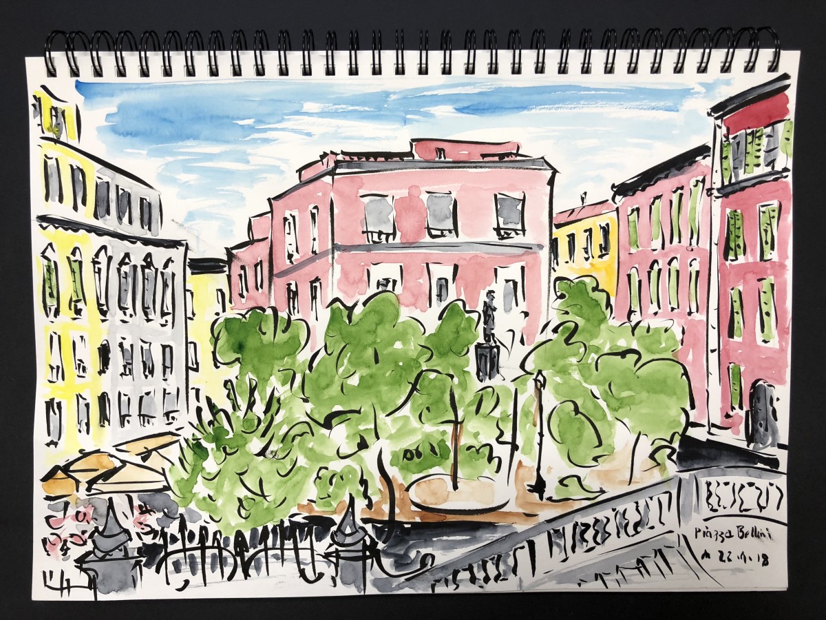 Piazza Bellini by Martin Briggs 