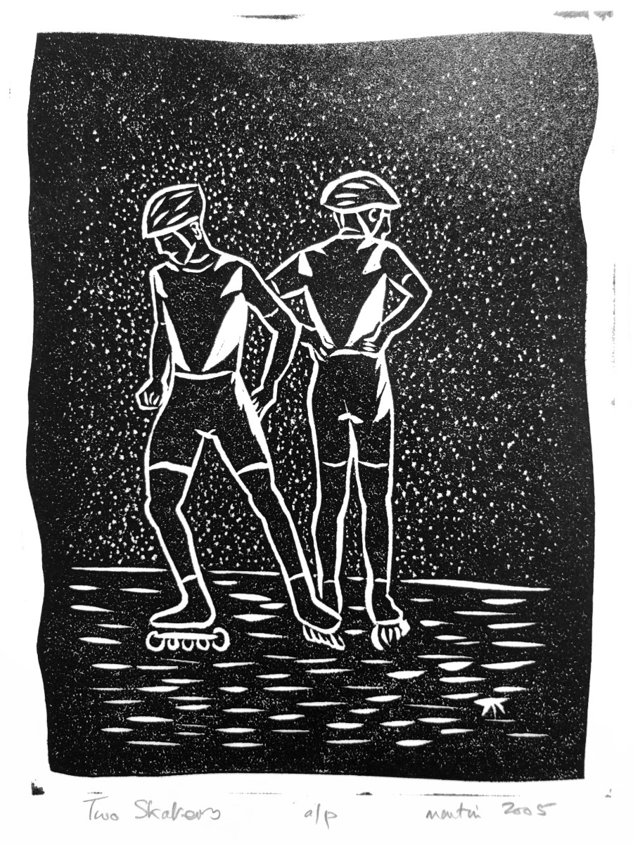 Two Skaters by Martin Briggs 